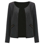 Elegant Lady Jacket Women Coat 2019 Spring Autumn Fashion Long Sleeve Zipper Short Coats Jackets O-neck Outwear Womens Clothing