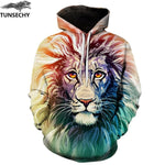 TUNSECHY Men/Women Hoodies With Hat Hoody Print Color Blocks Autumn Winter 3D Sweatshirts Hooded Hood Tops Wholesale and retail