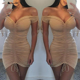 UK Women Bodycon Pencil Dress Ladies Summer Clubwear Mini Dress Women Summer Sexy Dresses Polyester V-neck Dresses